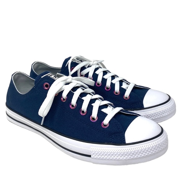 Converse Ctas Low Shoes Skate Casual Men's Size Navy Canvas Custom 168958C-WBP - Picture 2 of 12